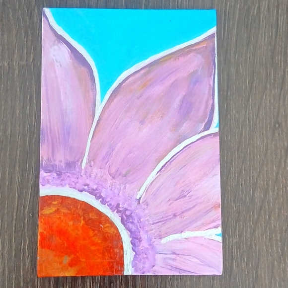 Vibrant Floral Art Canvas 4"x6" - Picture 2 of 2